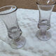 Pair of antique pressed glass liqueur glasses – Bistro style