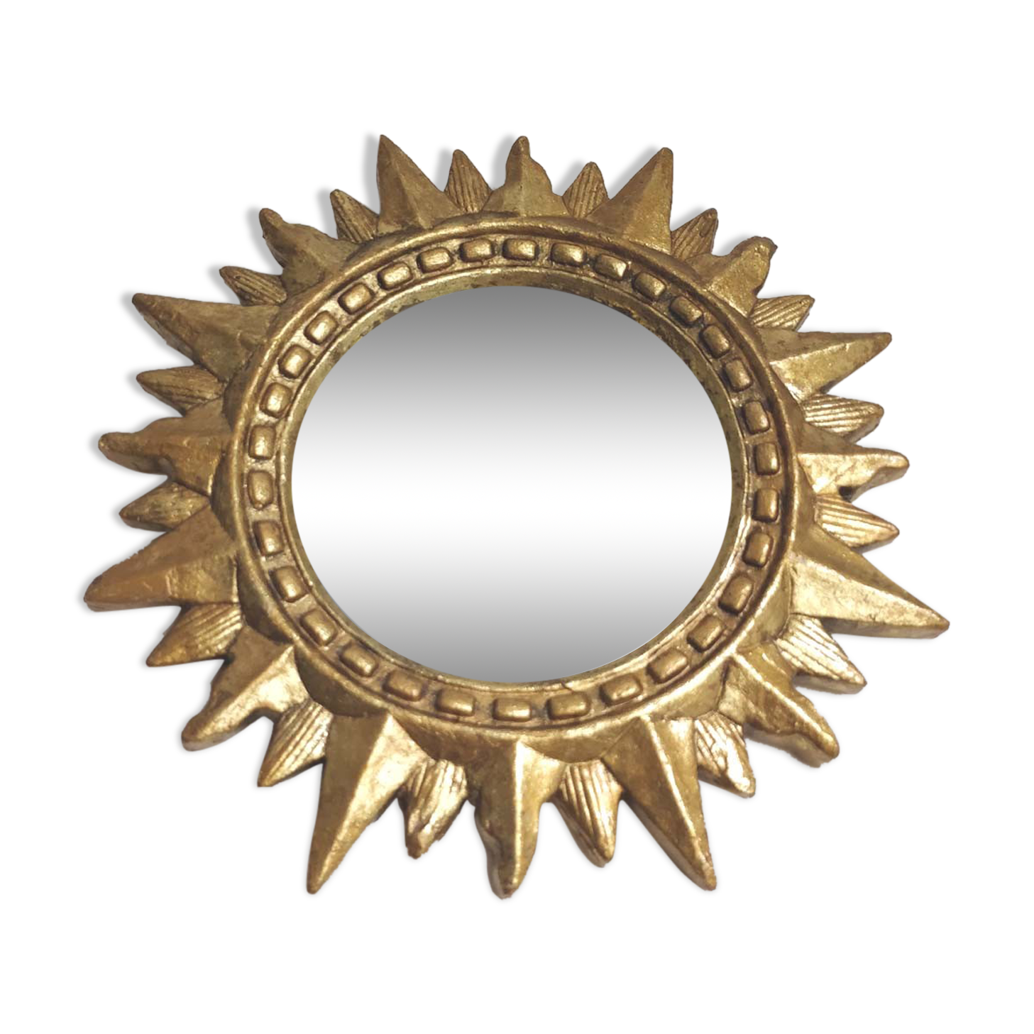 Gold stucco sun mirror 36cm