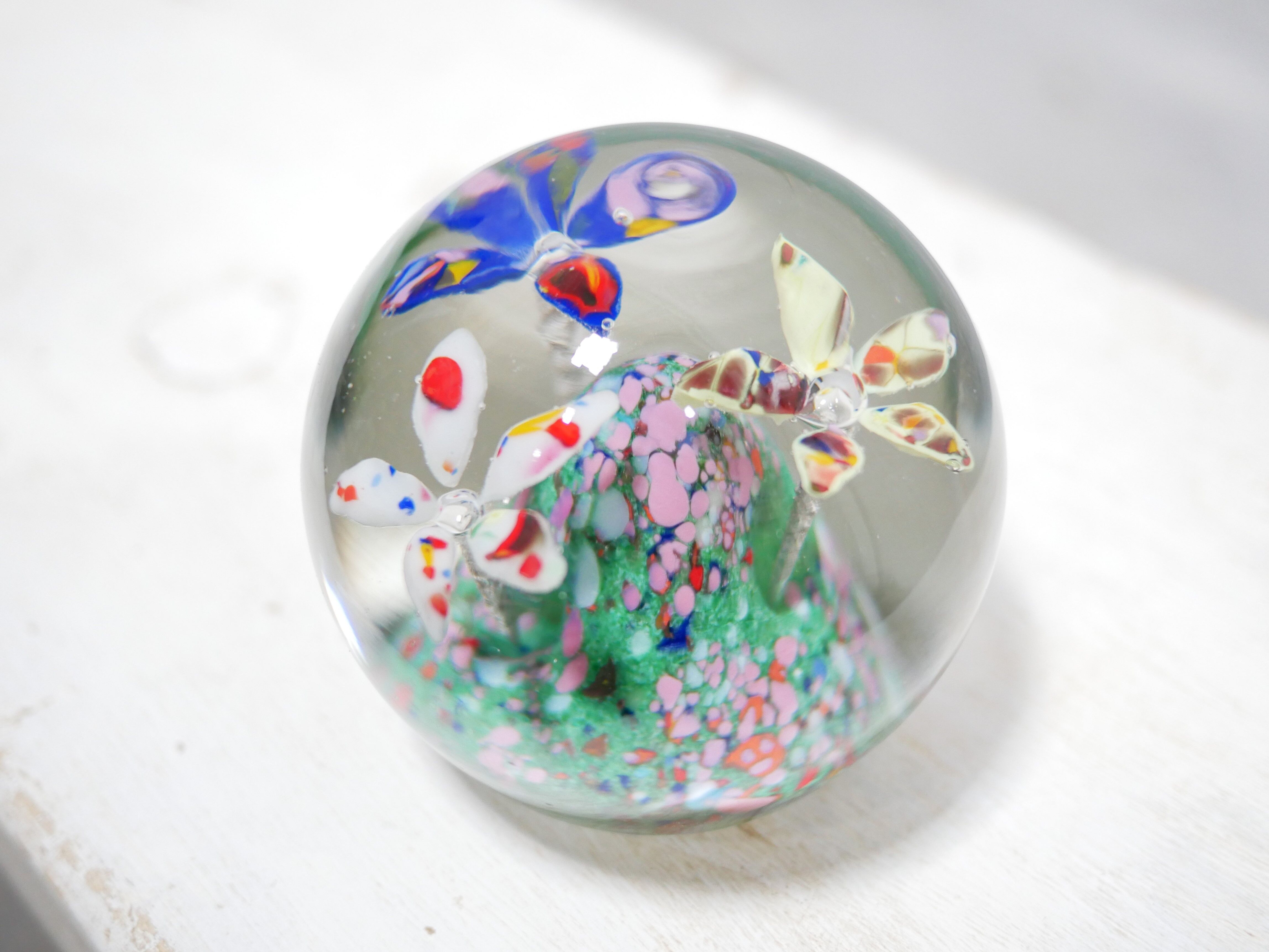 Presse-papier, boule sulfure vintage