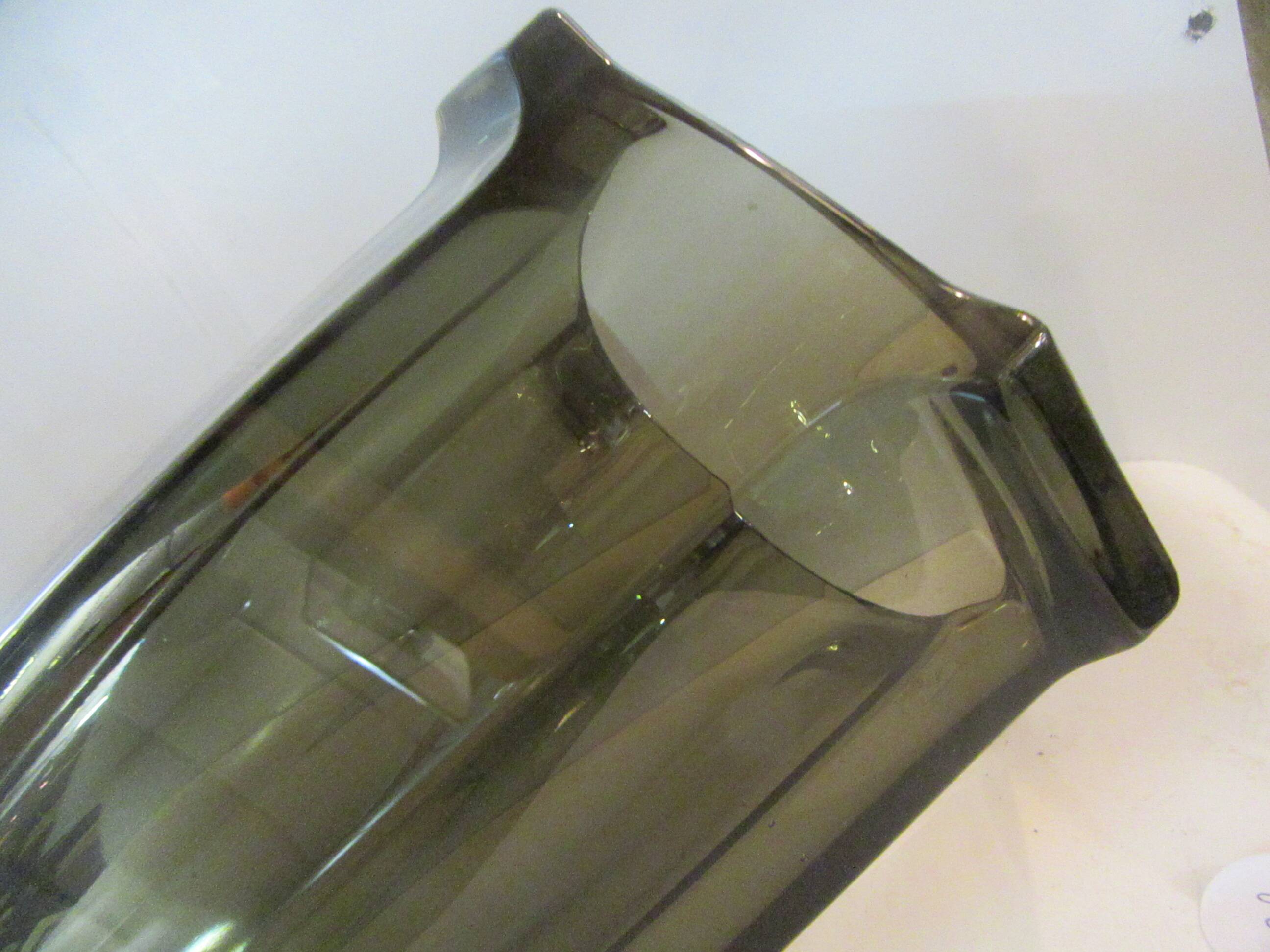 Czechoslovak vase smoke brown color