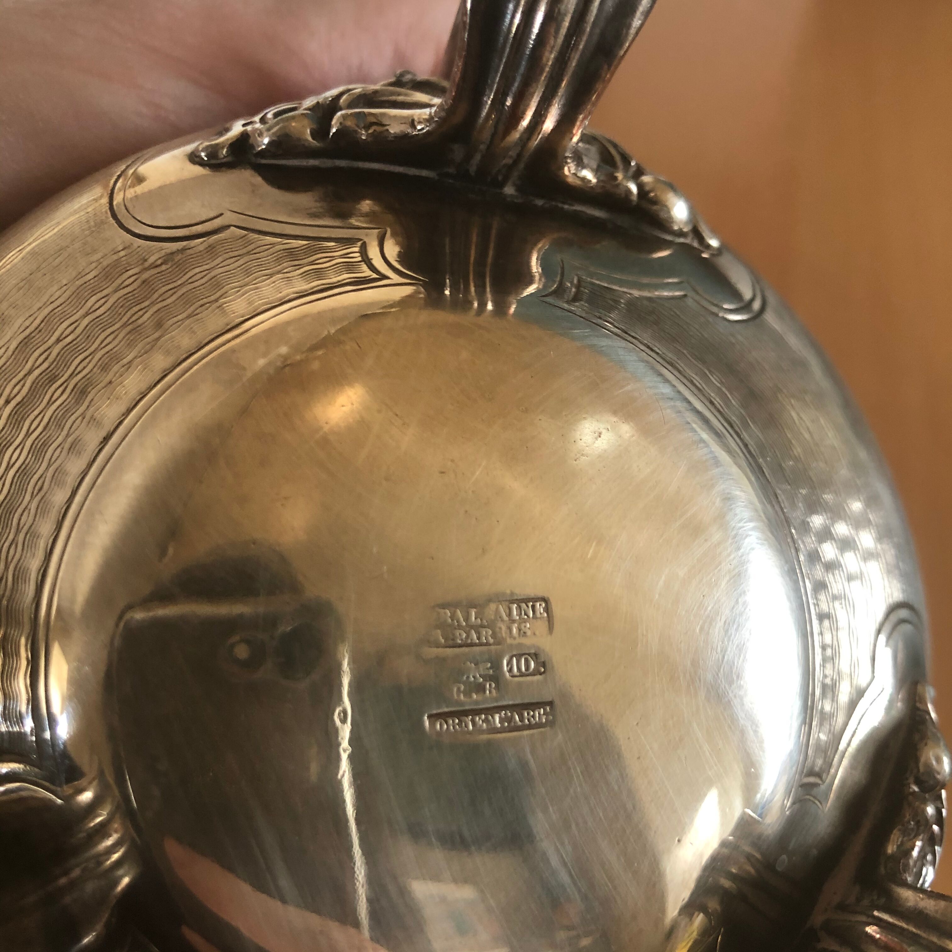 Silver metal milk pot