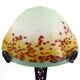 Wrought Iron Mushroom Lamp with Blown Glass Shade, 1920