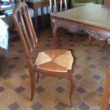 Table de salle à manger avec 6 chaises en noyer