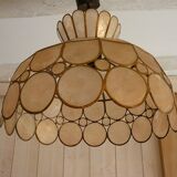 Hanging lamp brass and mother of pearl