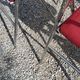 Set of 6 folding chairs from the 70s tweed and chrome metal
