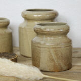 Set of 3 sandstone pots