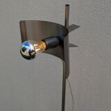 Lampadaire vintage métal brossé – années 70 – style Disderot / Reggian
