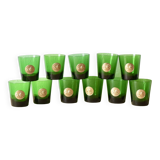 Lot of 11 vintage Byrrh/Dubonnet advertising glasses - Lion de Thuir