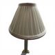 Superbe Lampe de Table Style Empire - Bronze Doré & Abat-jour Plissé