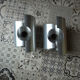 Pair of "roll" or ufo vintage brushed metal wall / 1960