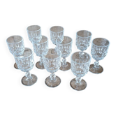 10 antique liqueur glasses