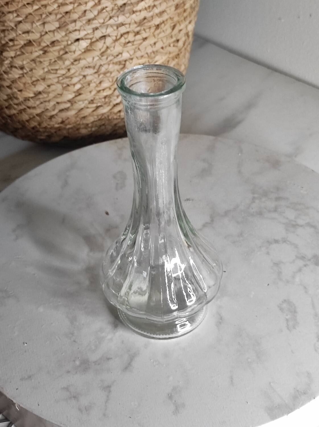 Pressed glass soliflore vase