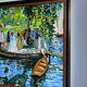 Interprétation en acrylique de la " Grenouillère " de Renoir