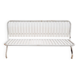 Metal and wood outdoor bench