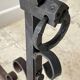Pair of vintage steel brutalist andirons