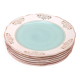 1950s Earthenware with gilding 6 dinner plates
