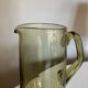 Vase in lime green blown glass modernist 1950