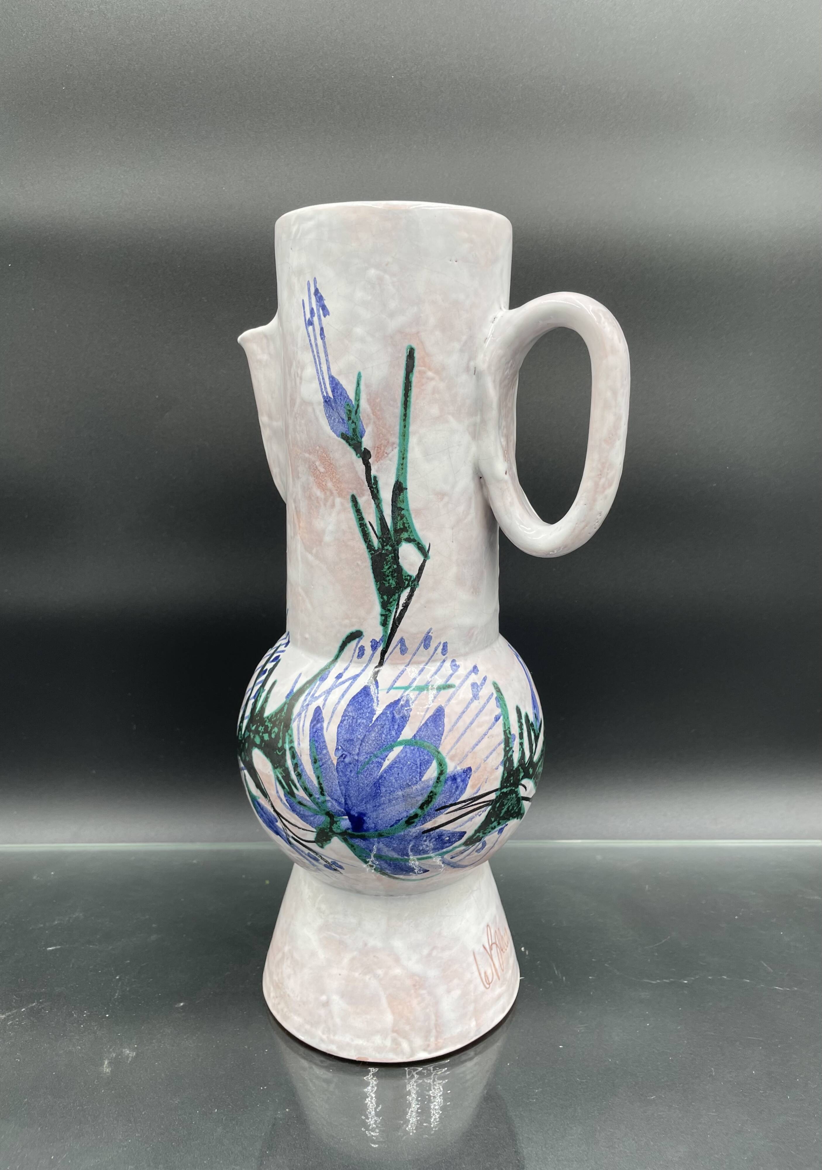 Le Brescon ceramic pitcher, Vallauris