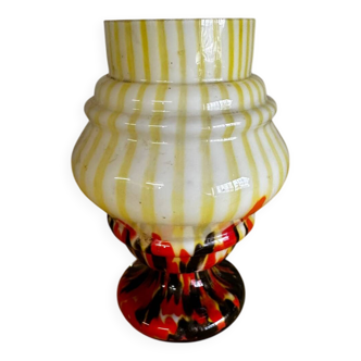 Petit Vase Années 70 en Verre de Murano style Carlo Moretti .H15