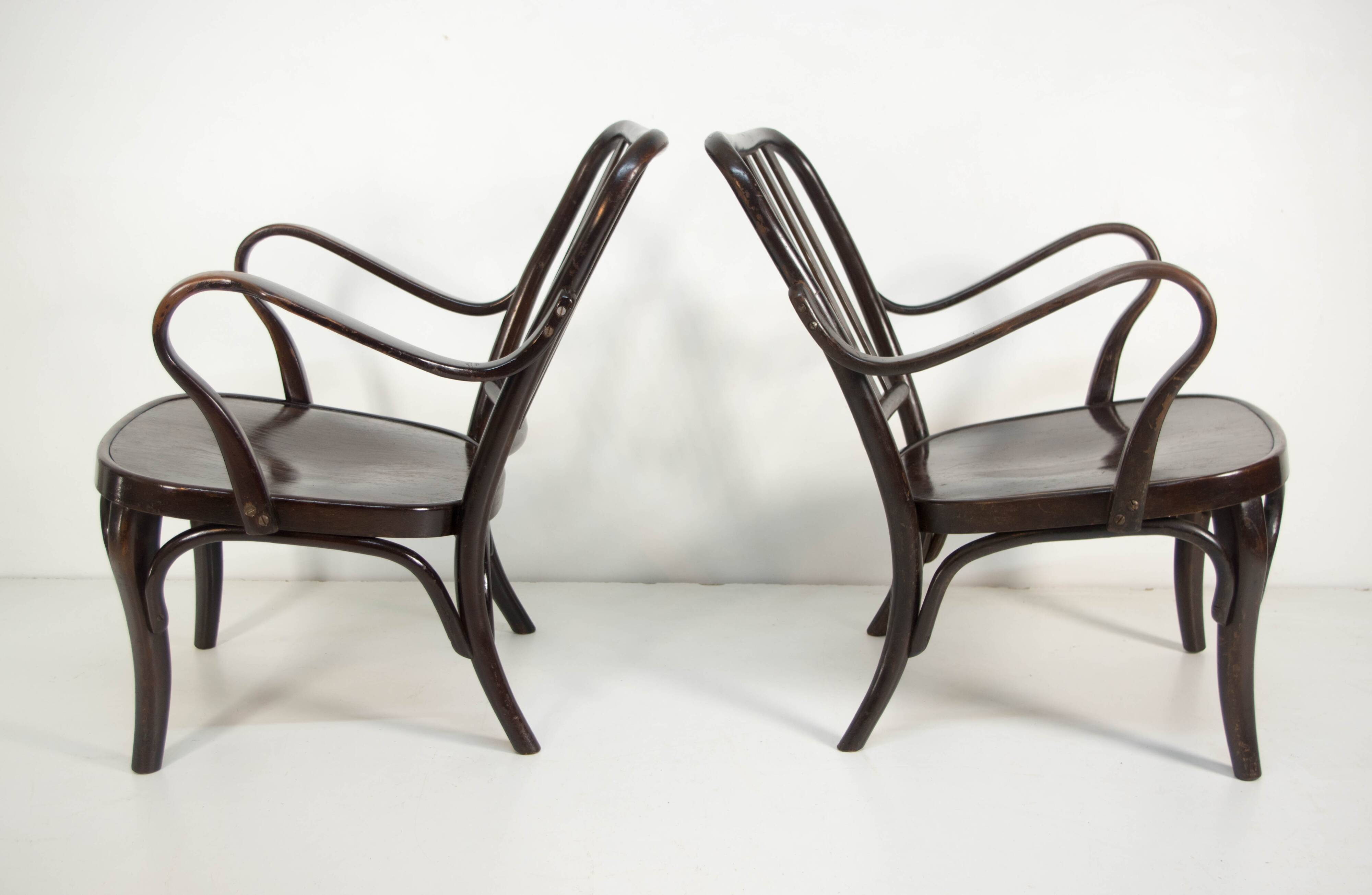 Paire de fauteuils n°752 par Josef Frank pour Thonet, 1930