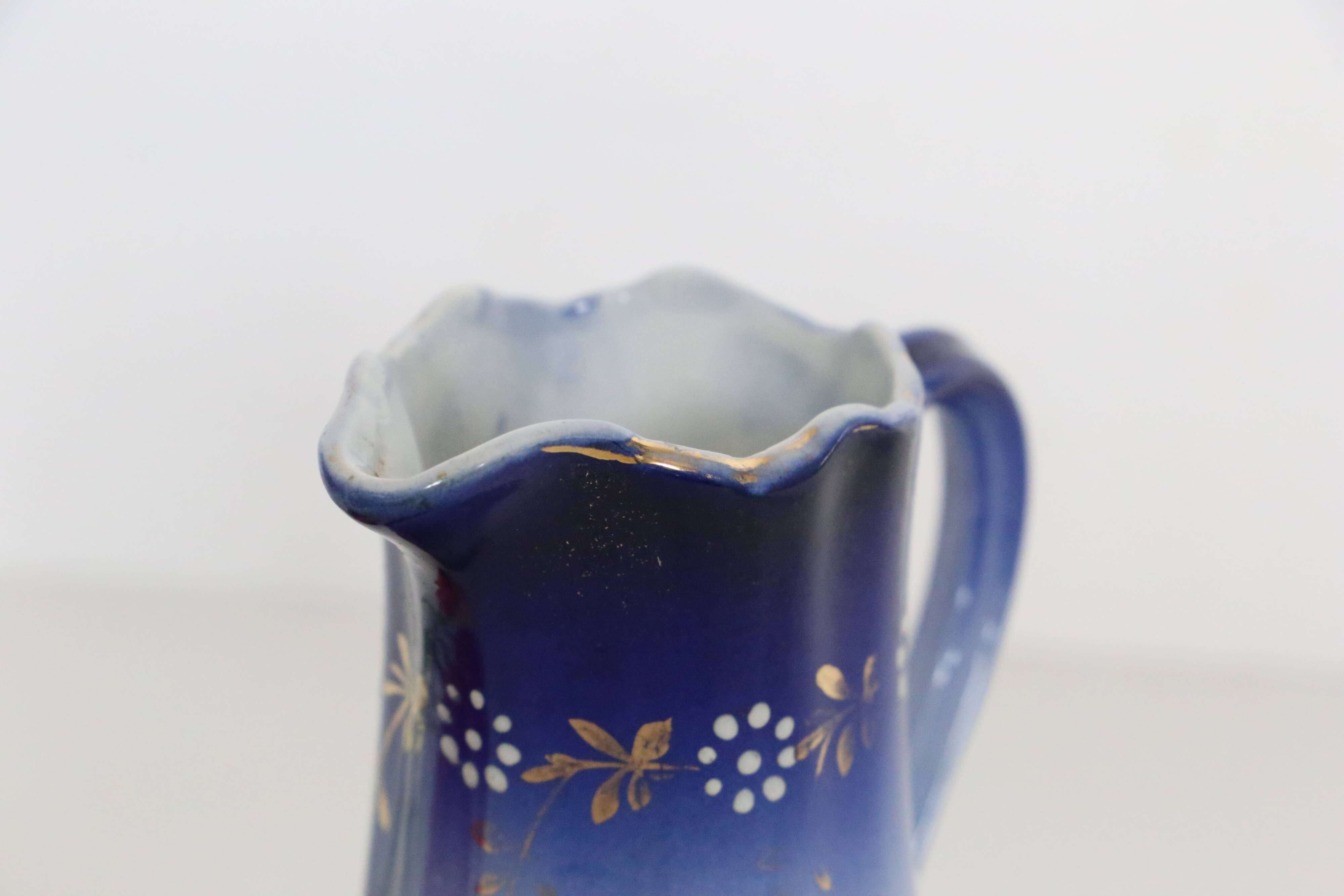 Antique pitcher Luneville Keller and Guerin