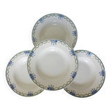 4 vintage deep plates from St Amand 220643