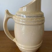 Old pitcher cazalas paule douau ceramic beige basque couple vintage