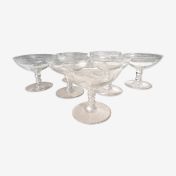 Set of 7 Champagne cups