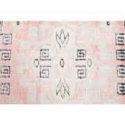 Vintage Turkish Oushak Handmade Cotton Orange Wool Runner Rug 82x328
