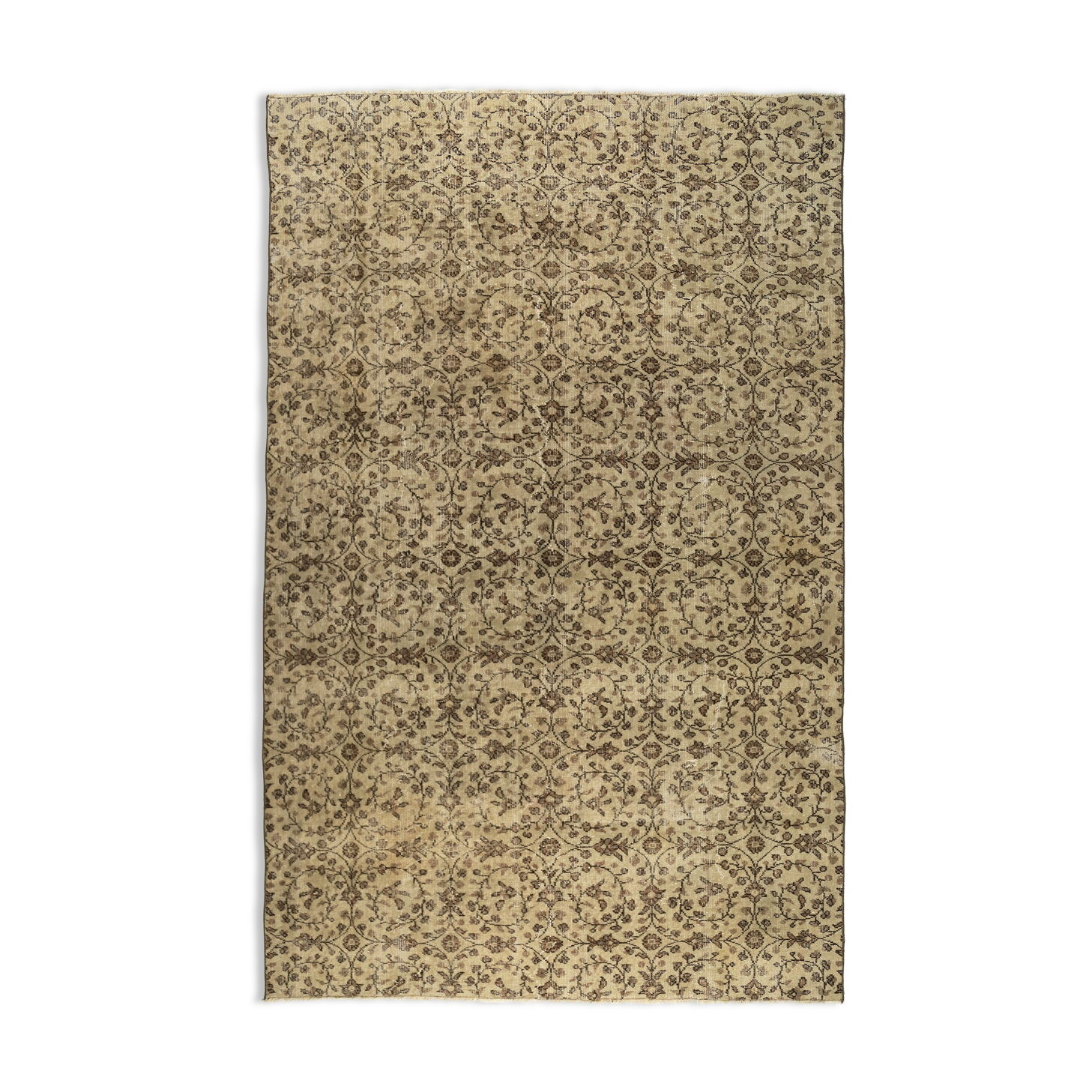 Anatolian handmade vintage rug 285 cm x 187 cm