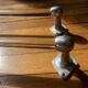 Art Deco towel rack in glass and aluminum