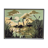 Tapestry "Pink flamingo at sunset"