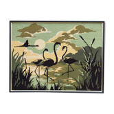 Tapisserie « Flamands rose au couché de soleil »