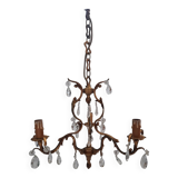 Louis XIV style bronze chandelier with tassels
