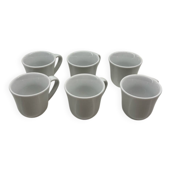 Lot de 6 tasses moka Alessi – KU – Toyo Ito – Porcelaine blanche – Des
