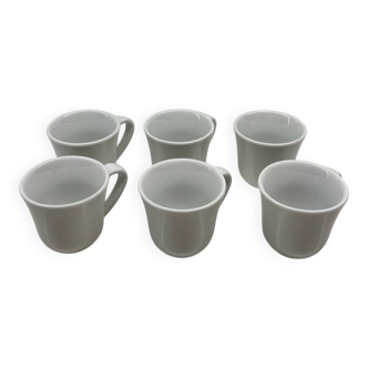 Set of 6 Alessi moka cups – KU – Toyo Ito – White porcelain – From