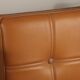 Paire de fauteuils vintage années 50 en bois noir et cuir caramel