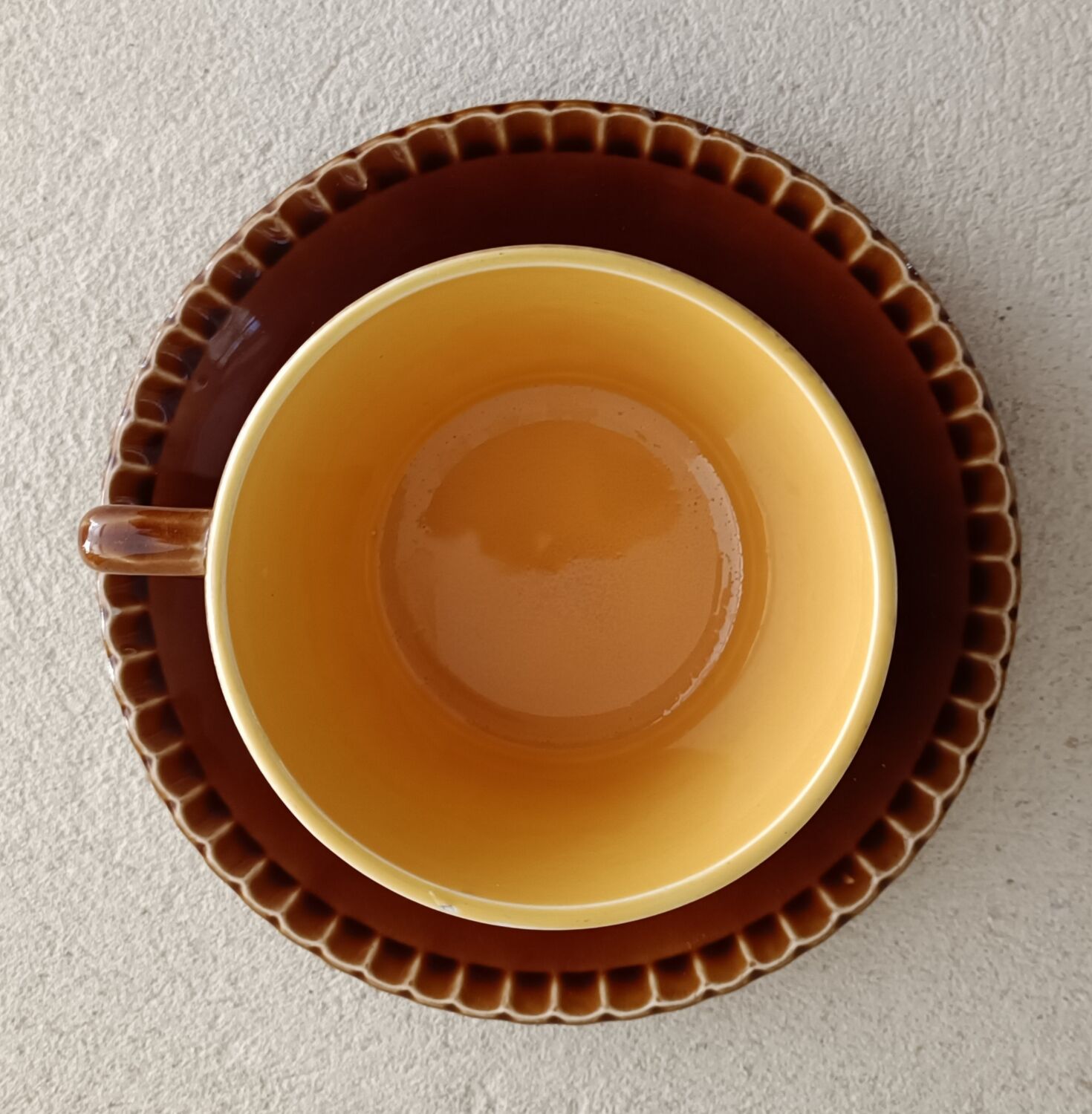 Cup and saucer Digoin Sarreguemines