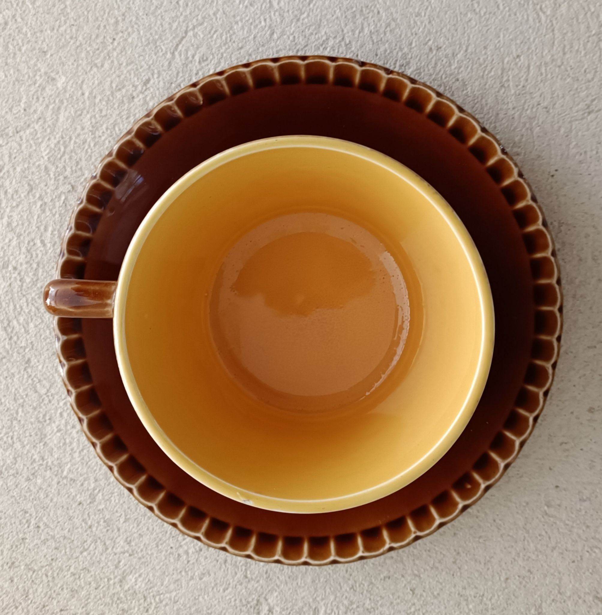 Tasse et soucoupe Digoin Sarreguemines
