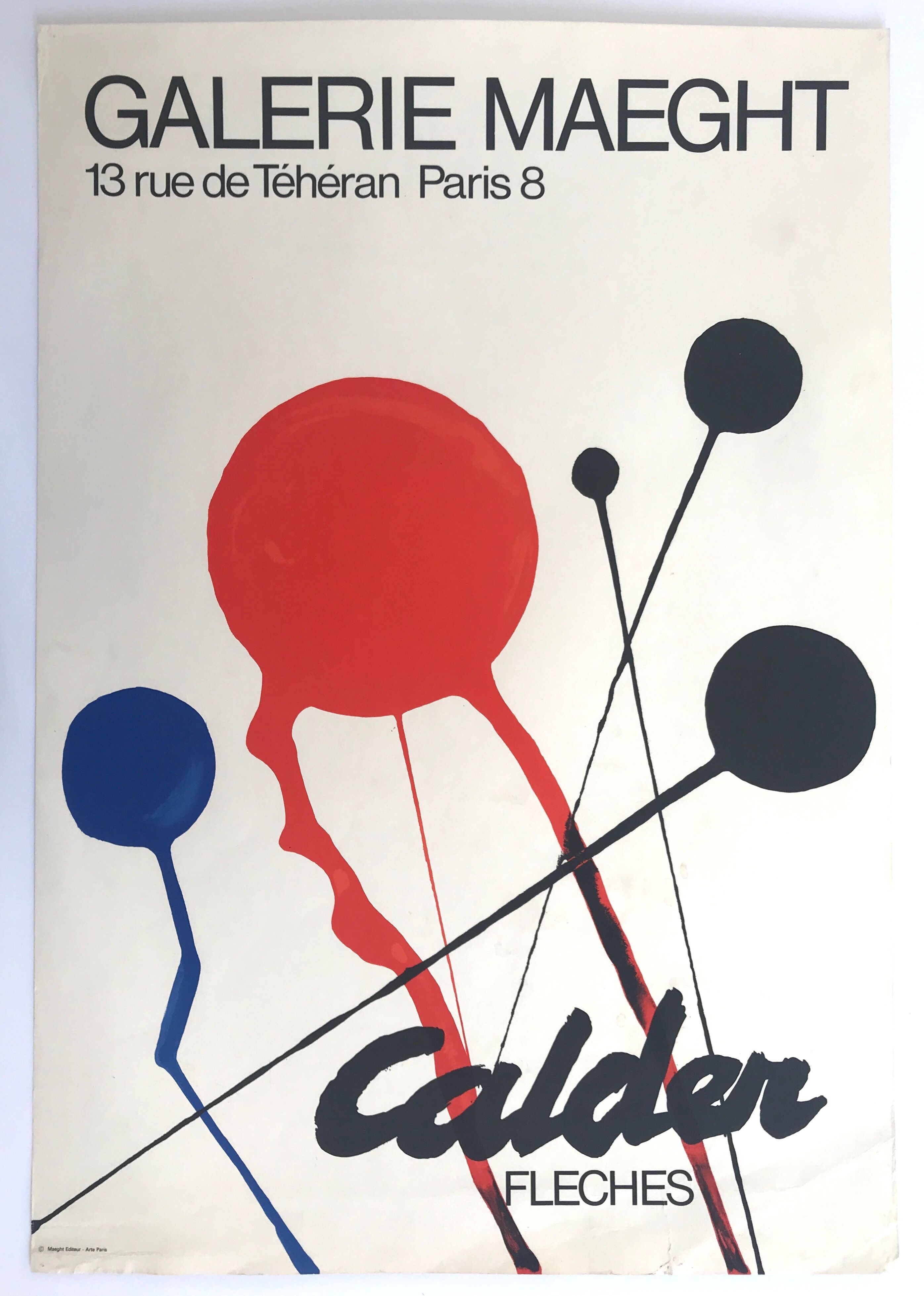 Original poster by Alexander Calder, Galerie Maeght, 1968