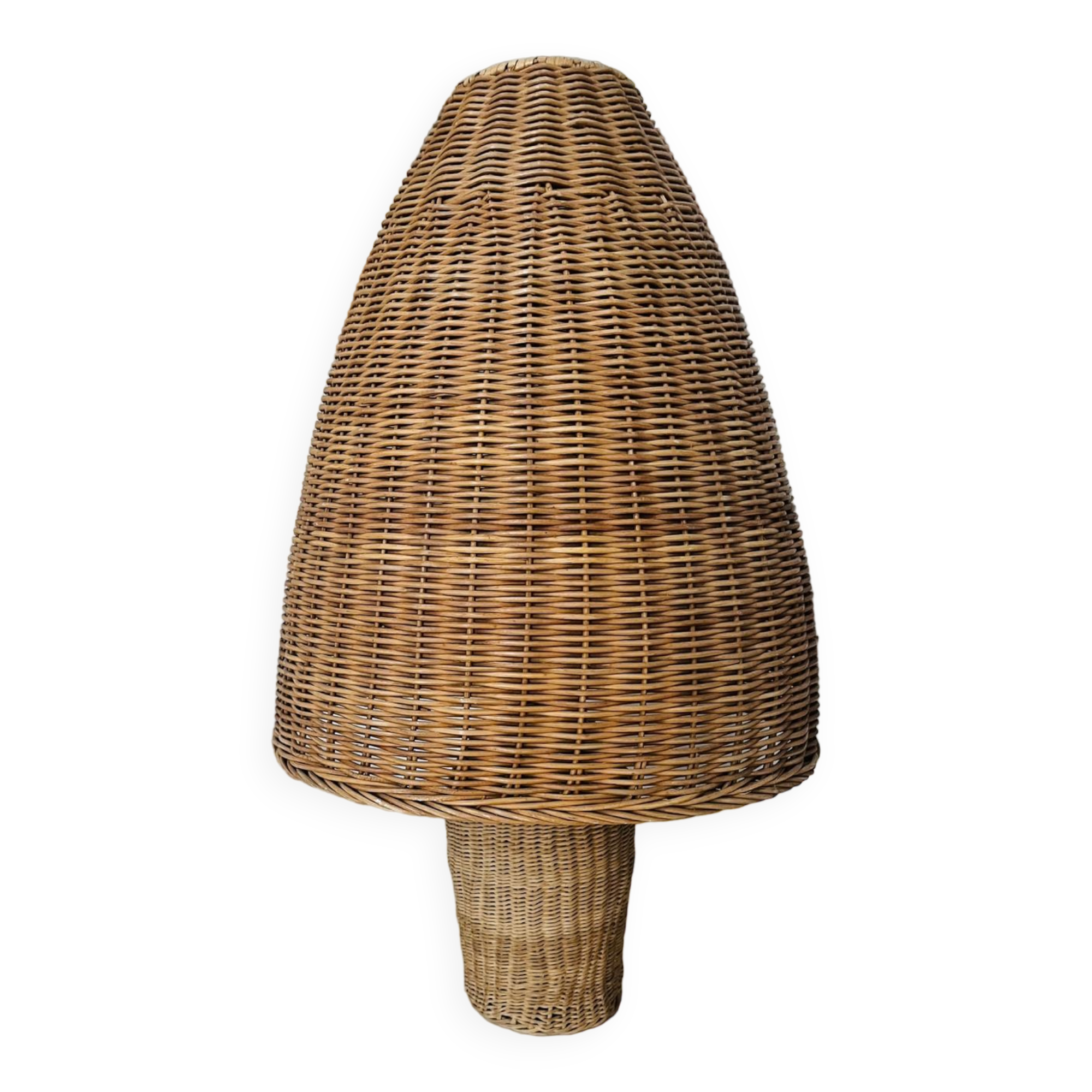 Wicker mushroom lamp