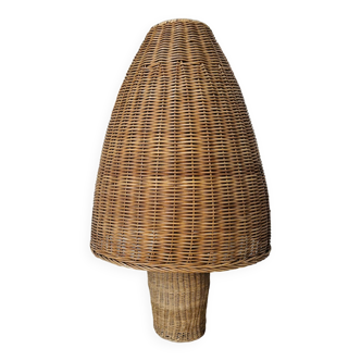 Wicker mushroom lamp