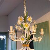 Wrought iron flower chandelier