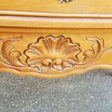 2-drawer chest of drawers in varnished wood