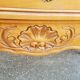 Commode 2 tiroirs en bois vernis