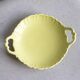 Small salad bowl with handles, lime green color. Numbered 6443. l25 L20 cm.