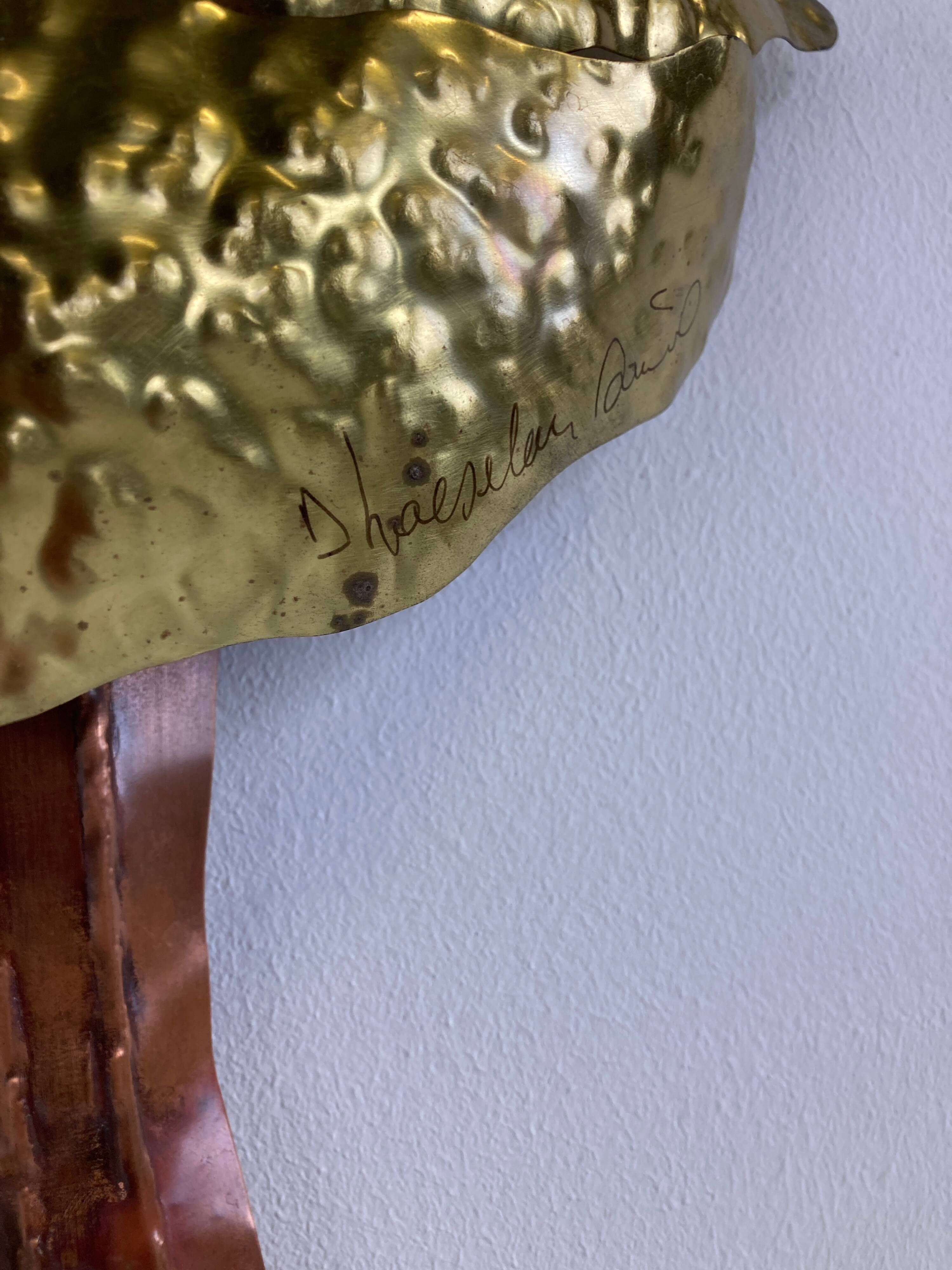 Copper tree wall sculpture by Daniel D'Haeseleer, 1970s
