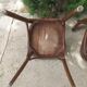 pair of dark bistro chairs, rounded backs, Baumann style