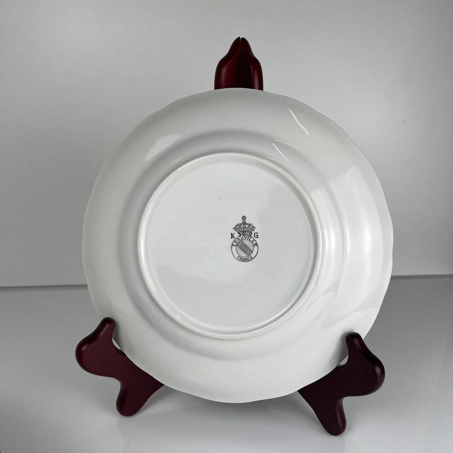 6 dessert plates KG Luneville, model Réverbère