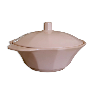 Pink soup tureen Art Deco DIgoin Sarreguemines